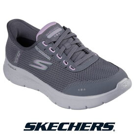 スケッチャーズ スリップインズ レディース 幅広 4E スリッポン スニーカー 防水 シューズ 紐靴 SKECHERS SLIP-INS 124846W CCLV チャコール/ラベンダー ハンズフリー ゴーウォーク フレックス - クリア クリーク GO WALK FLEX-CLEAR CREEK SALE セール
