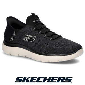 スケッチャーズ スリップインズ メンズ スリッポン 幅広 スニーカー ワイド設計 SKECHERS SLIP-INS 232469W BLK ブラック ハンズフリー SUMMITS KEY PACE