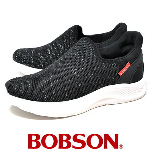 立ったまま履ける ボブソン スニーカー レディース スリッポン ローカット ハンズフリー BOBSON 0046 ブラック 黒 EEE 旅行 おしゃれ 外反母趾 履きやすい 疲れにくい 軽量 幅広 靴