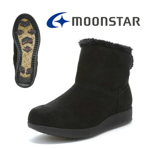 レディース 防水ブーツ EVE 防寒 スノーブーツ スノーシューズ ムーンスター イブ イヴ FGL 112 幅広 4E MOONSTAR ブラック 黒 ボアブーツ 滑りにくい ガラス繊維 冬 雪