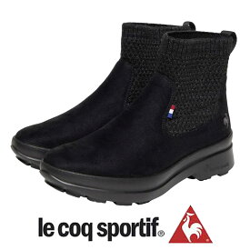 ルコックスポルティフ 防水 スノーブーツ レディース サイドゴア ヒールアップ ウィンターブーツ LCS リーヴ le coq sportif LU5FBT93LZ BKSL 雪 冬 北海道