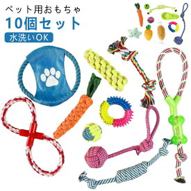 10点セット 犬 おもちゃ ロープトイ ロープ ボール 噛むおもちゃ 強い 歯磨き フリスビー 頑丈 壊れない 犬の玩具 丈夫 耐久性 知育玩具 噛む 水洗いOK ペットおもちゃ ペットトイ 猫 玩具 小型犬 中型犬 大型犬 送料無料 プレゼント
