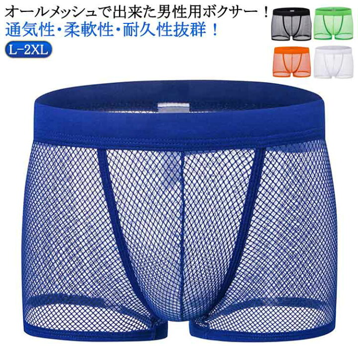 楽天市場】メッシュ メンズ 2枚セット メッシュ ボクサーパンツ 前閉じ 