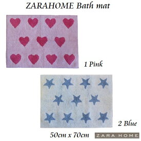 【ZARAHOME】 玄関マット マット 50×70cm ピンク、ブルー