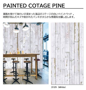 ACJ vX_[ PAINTED COTAGE PINE 1 4×8 0.95mm 1200×2400mm +WONDER ~ϔ ؖ WOOD yWhite | W-3129zy󒍐Yz