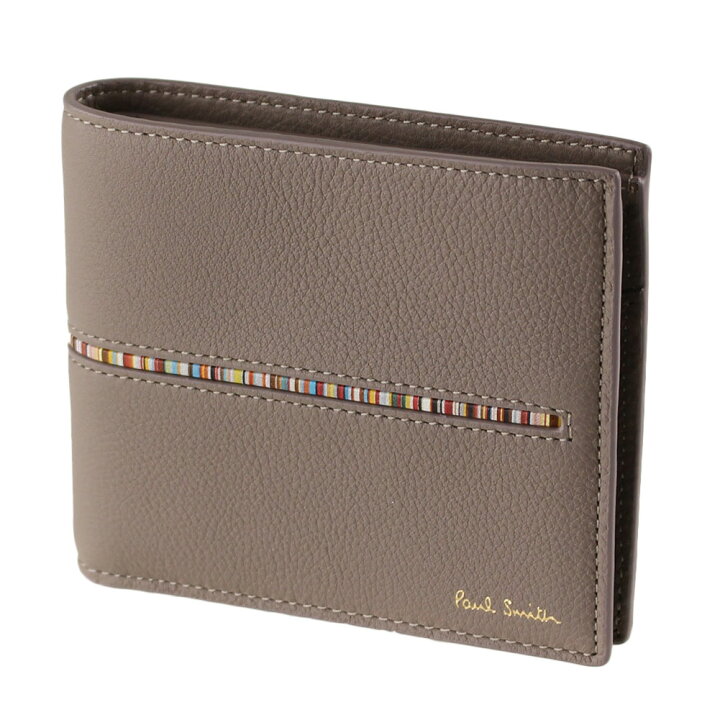 楽天市場 ポールスミス 財布 メンズ 二つ折り Paul Smith 43 Ainmst 73 グレージュ系 ストライプ 財布 小物 ミッピーナ
