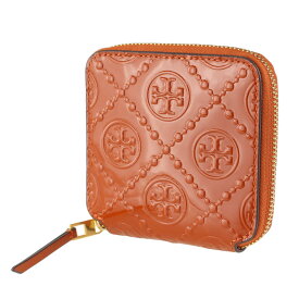 トリーバーチ 財布 二つ折り ラウンドファスナー・ジップ モノグラム TORY BURCH 140001 800 オレンジ 財布 レディース