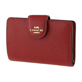 【最大3,000円OFFクーポン】 コーチ 財布 二つ折り COACH 6390 MEDIUM CORNER ZIP WALLET 無地 ロゴ レディース