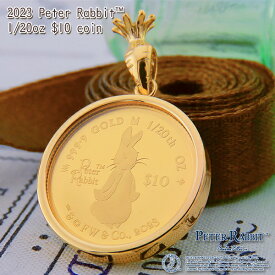 純金1/20オンス PETER RABBIT™ ピーターラビット™ コイン 金貨 ペンダント ニンジンバチカントップ 2023年限定 絵本出版120周年記 両面保護ガラス クック諸島政府発行ニュージーランドドル 送料無料