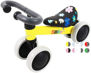 【全国送料無料】PANTHER SMILE 軽量バランスバイク ランニングバイク トレーニングバイク 前後4輪 1歳から3歳まで対象 こども用 幼児用 男女共通 ペダルなし 乗用玩具 キッズバイク ベビーバイ