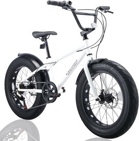 Discovery Adventures (ディスカバリー アドベンチャーズ) ファットバイク Fat City Cruiser BMX 自転車 シティ ビーチクルーザー フリースタイル 街乗り 20インチ サイドスタンド ディスクブレーキ