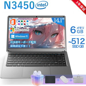 u2025Vivm[gp\R windows11 N3450 Celeron \ CPU officet intel 128GB~512 6GB SSDm[gPC 14.1C` ^ {L[{[h ݒς Cht tHD IPS laptop zoom ^ y ݑ