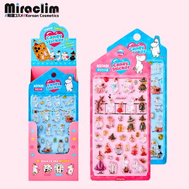 【 韓国正規品 ムーミン キャンディ シール 】MOOMIN SEAL ぷっくりシール マシュマロ シール 3D 立体 ぷくぷく キャラクター 文具 可愛いシール 立体シール エポキシシール 3Dシール デコシール 韓国雑貨 ステッカー 透明シール スマホデコ ギフト