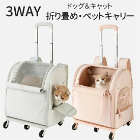 【SS期間熱売中！】ペットキャリーバッグ リュック 犬猫用 リュックキャリー 猫 カート ペットバッグ 4in1多機能 ペットキャリーカート キャスター付き ペットキャリー リュック 猫 折りたたみ 犬キャリーバッグ 手提げ 車載お出かけのペットバッグリュック ペットバッグ