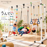 ジャングルジム 鉄棒 うんてい(雲梯)遊具 ブランコ 大型遊具 据え置き型　高さ最大2.1m 幅2m～3m