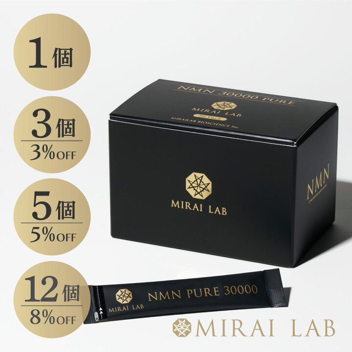 楽天市場】【MIRAILAB 完全β型NMN】ミライラボ NMN ピュア 30000 （30 