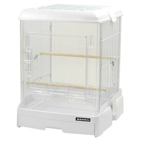 【三晃商会】鳥かごケージ イージーホーム クリアバード40WH（ホワイト） 鳥籠