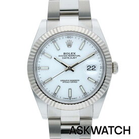 ロレックス ROLEX　サイズ:41mm 【126334 デイトジャスト41】SS×WGランダム番ホワイト文字盤腕時計(シルバー×ホワイト 139.00g)【ASK002】【小物】【523042】bb164#askwatch*S