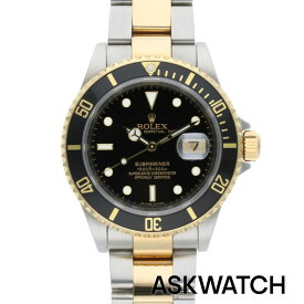 ロレックス ROLEX　16613LN サブマリーナデイトSS×YG M番ブラック文字盤腕時計(シルバー×ブラック×ゴールド 143.09g)【ASK002】【小物】【912052】【中古】bb51#askwatch*B