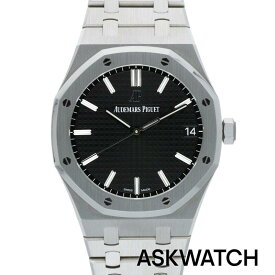 オーデマピゲ Audemars Piguet　15500ST.OO.1220ST.03 ロイヤルオークSSブラック文字盤腕時計(シルバー×ブラック 172.87g)【ASK002】【小物】【417052】【中古】bb164#askwatch*B