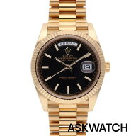 ロレックス ROLEX　228238 デイデイト40YGランダム番ブラック文字盤腕時計 ブラック(イエローゴールド×…