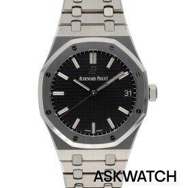 オーデマピゲ Audemars Piguet　15500ST.OO.1220ST.03 ロイヤルオークSSブラック文字盤腕時計(シルバー×ブラック 163.66g)【ASK002】【小物】【627062】【中古】bb306#askwatch*B