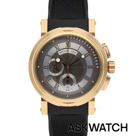 ブレゲ BREGUET　5827BR Z2 5ZU マリーンII クロノグラフK18RGグレー文字盤腕時計(ピンクゴールド×グレー 183.51g)【ASK99】【小物】【627062】【中古】bb18#askwatch*B【返品不可】