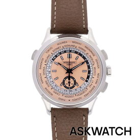 パテックフィリップ PATEKPHILIPPE　5935A-001 コンプリケーション ワールドタイム クロノグラフSSローズゴールドメッキオパーリン文字盤腕時計(シルバー×ピンク 91.97g)【ASK002】【小物】【808062】【中古】bb164#askwatch*B