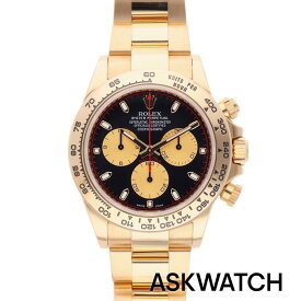 ロレックス ROLEX　116508 コスモグラフデイトナYGランダム番ブラック ゴールド文字盤腕時計(イエローゴールド×ブラック×ゴールド 203.88g)【ASK002】【小物】【908062】【中古】bb306#askwatch*B