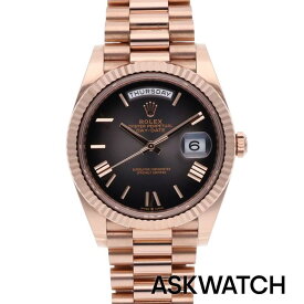 ロレックス ROLEX　228235 デイデイト40PGランダム品番スレートオンブレ文字盤腕時計(ピンクゴールド×グレー 204.16g)【ASK002】【小物】【509062】【中古】bb164#askwatch*B