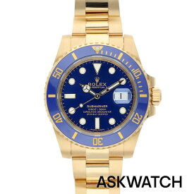ロレックス ROLEX　116618LB サブマリーナデイトYGランダム番ブルー文字盤腕時計(イエローゴールド×ブルー 223.33g)【ASK002】【小物】【609062】【中古】bb306#askwatch*B