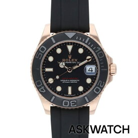 ロレックス ROLEX　268655 ヨットマスター37PGランダム品番ブラック文字盤腕時計(ピンクゴールド×ブラック 127.87g)【ASK002】【小物】【609062】【中古】bb334#askwatch*A