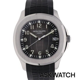 パテックフィリップ PATEKPHILIPPE　5167A-001 アクアノートSSブラック文字盤腕時計(シルバー×ブラック 80.69g)【ASK002】【小物】【319062】【中古】bb164#askwatch*B