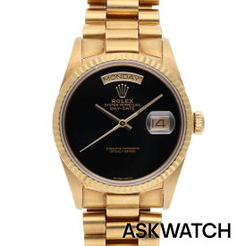 ロレックス ROLEX　18038 デイデイト36YGオニキス文字盤腕時計(イエローゴールド×ブラック 135.78g)【ASK002】【小物】【709062】【中古】bb339#askwatch*B【返品不可】