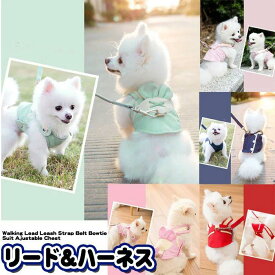 犬ハーネスリード付ペット服デザインウェアハーネス胴輪キャットドッグメッシュ