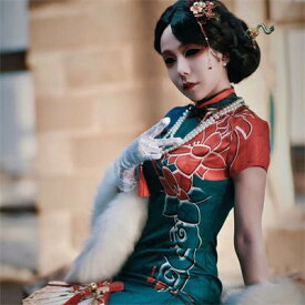 ハロウィン コスプレ チャイナドレス 仮装 大人 女性 かわいい レディース ワンピース セクシー コスプレ 衣装 コスチューム メイド服 ハロウィンメイド メイドコスプレ ウェイトレス チャイナ服 ドレス 中国 中華 大きいサイズ テールドレス風のデザイン ロング
