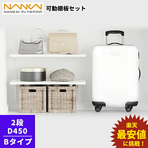 2段 D450 可動棚板セット Bタイプ 南海プライウッド KTB2D4-W-LW