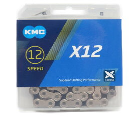 KMC(ケイエムシー) X12 チェーン 12速/12S/12スピード/12speed 用 126Links (シルバー/ブラック) 輸入品【新品】