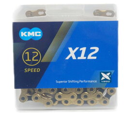 KMC(ケイエムシー) X12 チェーン 12速/12S/12スピード/12speed 用 126Links (ゴールド/ブラック) 輸入品【新品】