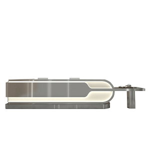 受付カウンター ハイカウンター フロントデスク PC収納 キーボードトレイ付き 扉付き収納 おしゃれ シルバー カスタマイズ可能 インフォメーション 窓口 オフィス 会社 事務 業