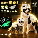 ＼お買い物マラソン ！1000円OFF！／犬コスチューム ペット恐竜 着ぐるみ 犬猫ペット恐竜骨格コスチューム 暗闇で光る…