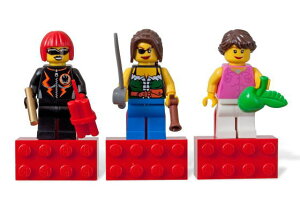 S }Olbg 852948 Minifigs Girls Magnet Set - Dyna-Mite, Pirate Female, Town Female