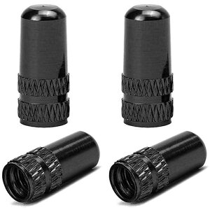 自転車 仏式 バルブキャップ タイヤバルブキャップ アルミ合金製 フレンチスタイル ダストカバー 腐食 防止 ために マウンテンロード自転車 4個セット ブラック