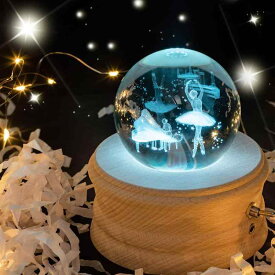 オルゴール 【正規品】 誕生日プレゼント クリスタル ボール クリスマス ギフト スードーム バレンタインデー RGBカラフル 月のランプ 彼女 間接照明 ベッドサイドランプ LEDライト