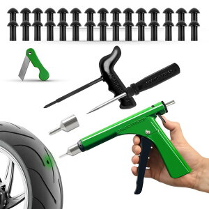 36 Pcs Tubeless Tire Gun Puncte Repair Kit with Mushroom Plug for Tyre Punctes and Flats on Cars, Motorcycles, ATV, Trucks &am
