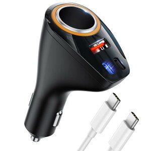 �J�[�`���[�W���[ �V�K�[�\�P�b�g USB �ԍڏ[�d�� �}���[�d�킱��܂łɂȂ��[�d���x3�|�[�g 12V/24V �X�}�z �[�d�� iPhone 16/15/14/13/iPad/Galaxy S23, Xperia XZ3�����̑�Android/IQOS