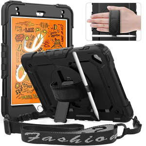 iPad Mini5/ Mini4 (7.9�C���`) �P�[�X 2019/2015���f�� �ϏՌ� 360�x��]�X�^���h �ی�t�B���� �y�����[ �V�����_�[���n���h�X�g���b�v�t�� �ϋv�� �h�o �d������ ���h�~ �O�w�ی� iPad Mini ��5