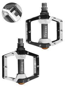 ペダル 最新開発 自転車 ペダル ダンピング効果強化 3ベアリング 滑らかな回転 自転車 ペダル フラットペダル ロードバイク/クロスバイク/mtbなど用