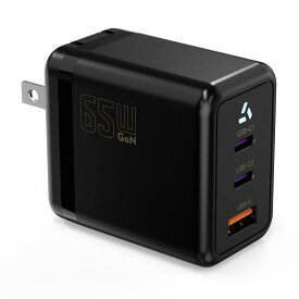 6 USB C 充電器、 Type C 急速充電 PD対応 USB-C×2 &amp; USB A 3ポート GaN(窒化ガリウム)、折りたたみ式プラグ iPhone/Android/iPad/MacBook/ノートパソコン各種対応 その他USB-C/U