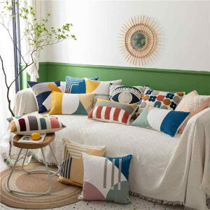 �N�b�V�����J�o�[ �k���� �V���v�� �J���[ �􉽊w�͗l �R�b�g�� �h�J �\�t�@ �֎q �ԓ� 45×45cm 30×50cm